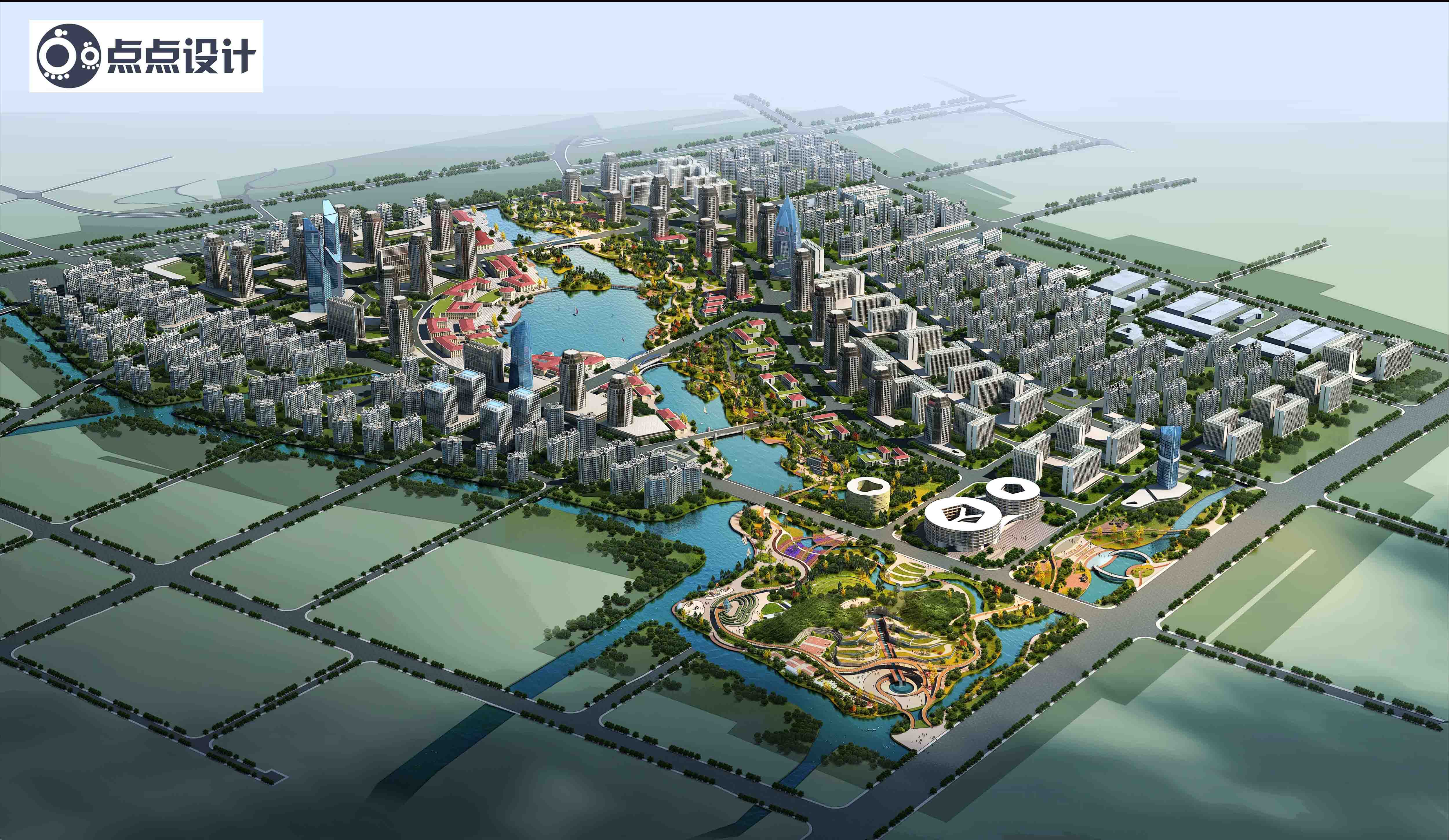 室外效果图 建筑效果图 鸟瞰效果图 园林设计