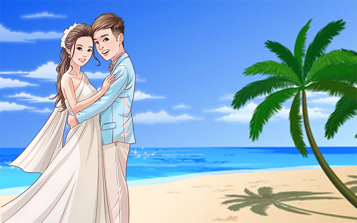 【婚纱系列来袭】 双人卡通婚纱照还送婚礼专属礼包