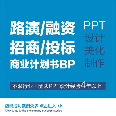 路演/融资 招商/投标 商业计划书BP PPT设计美化