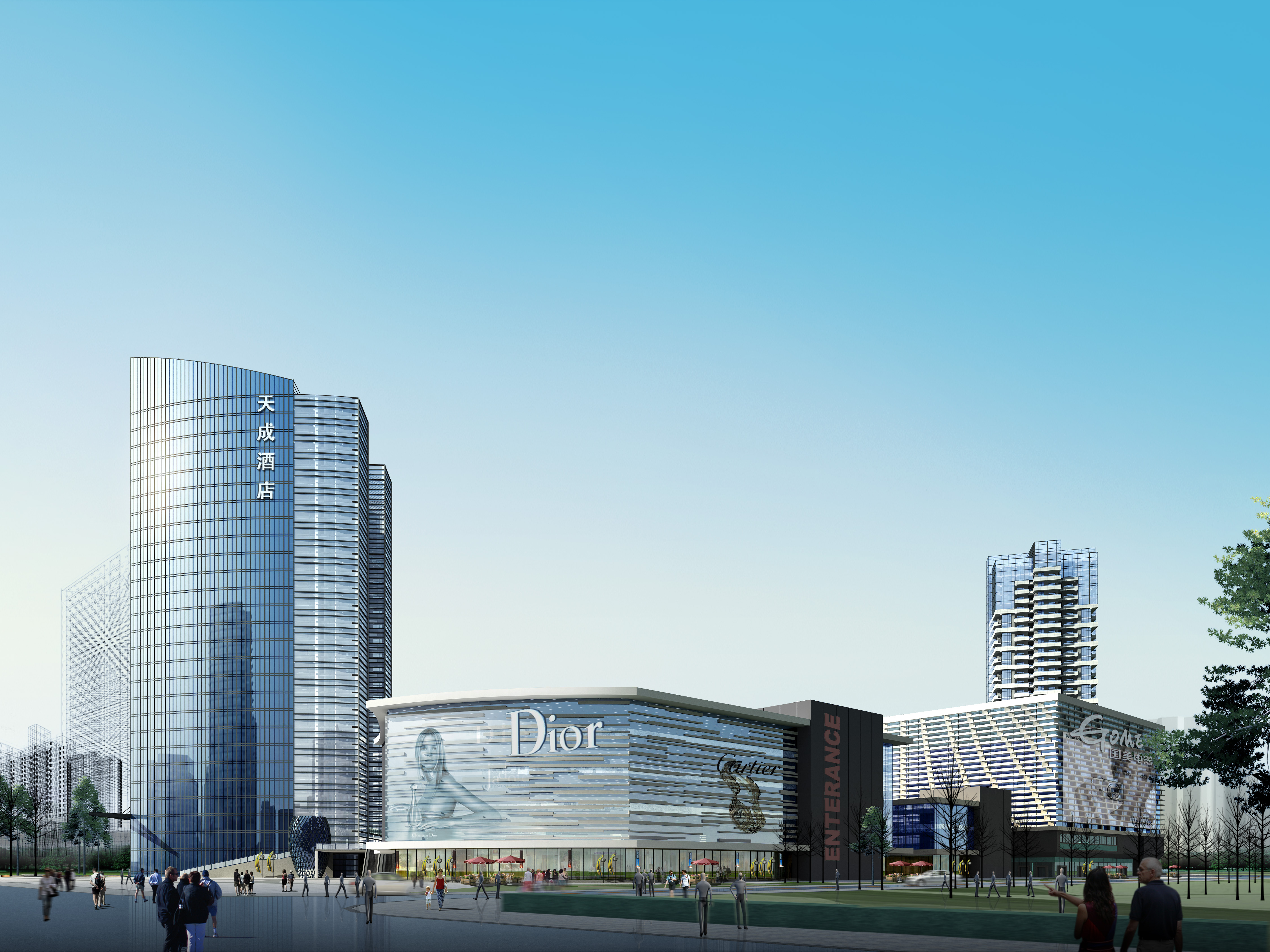 商业综合体建筑方案设计及施工图设计