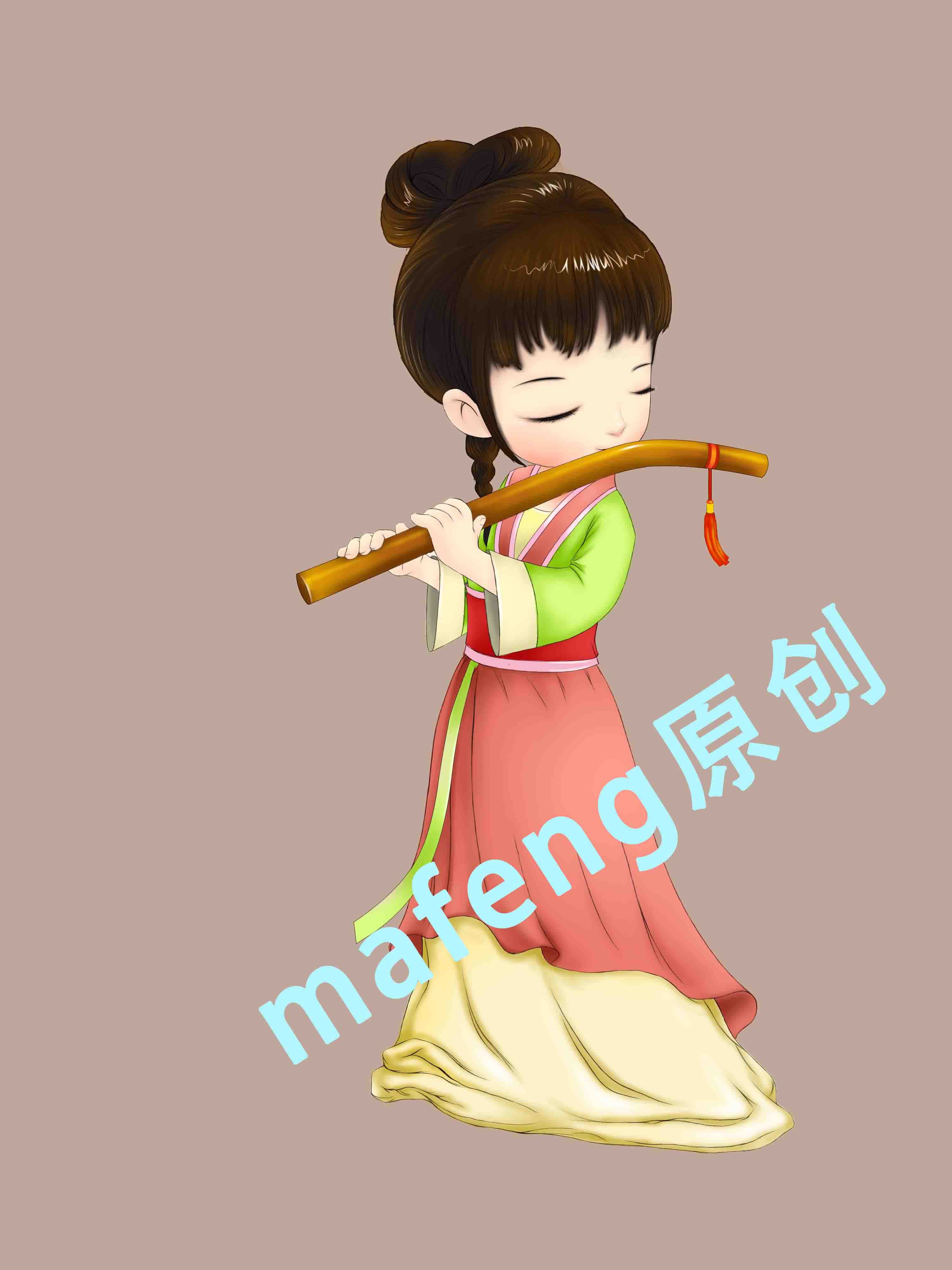 大足吹笛女