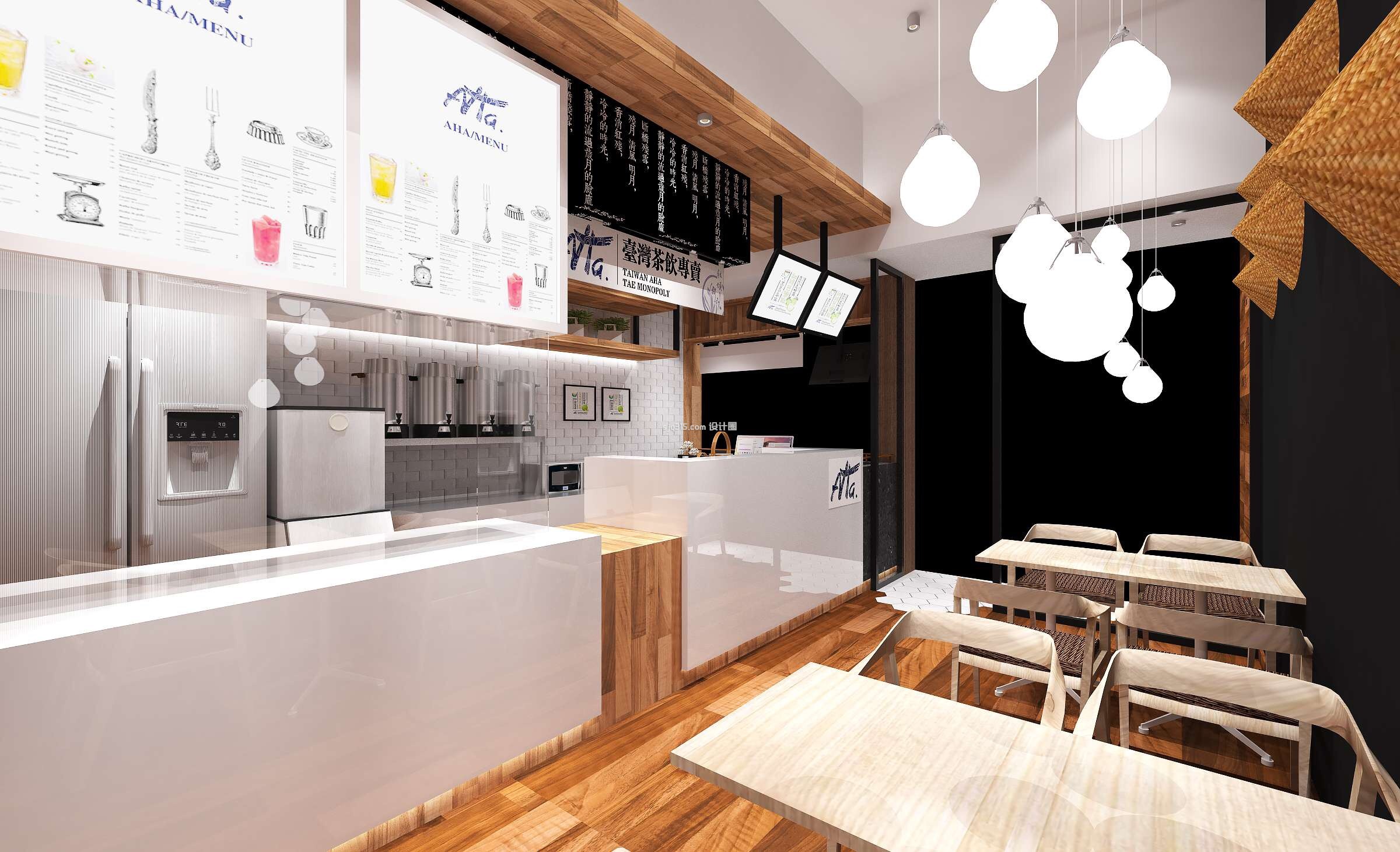 店铺设计定制服务 奶茶店 甜品店 手机店 简约现代风loft