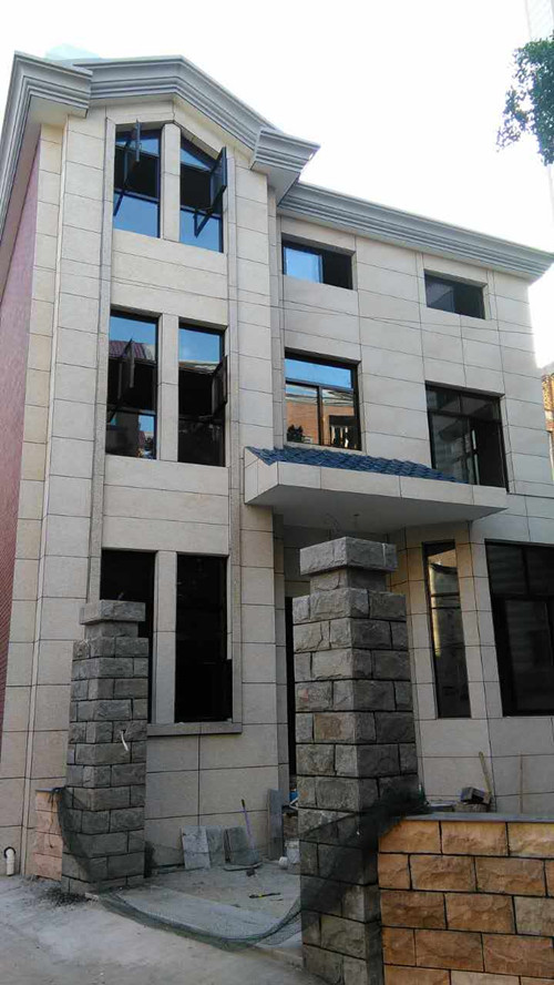 三层自建房平面布局 外观效果图 建筑结构水电施工图