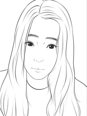 q版真人漫画 真人照片转手绘漫画 手绘qq黑白头像线稿