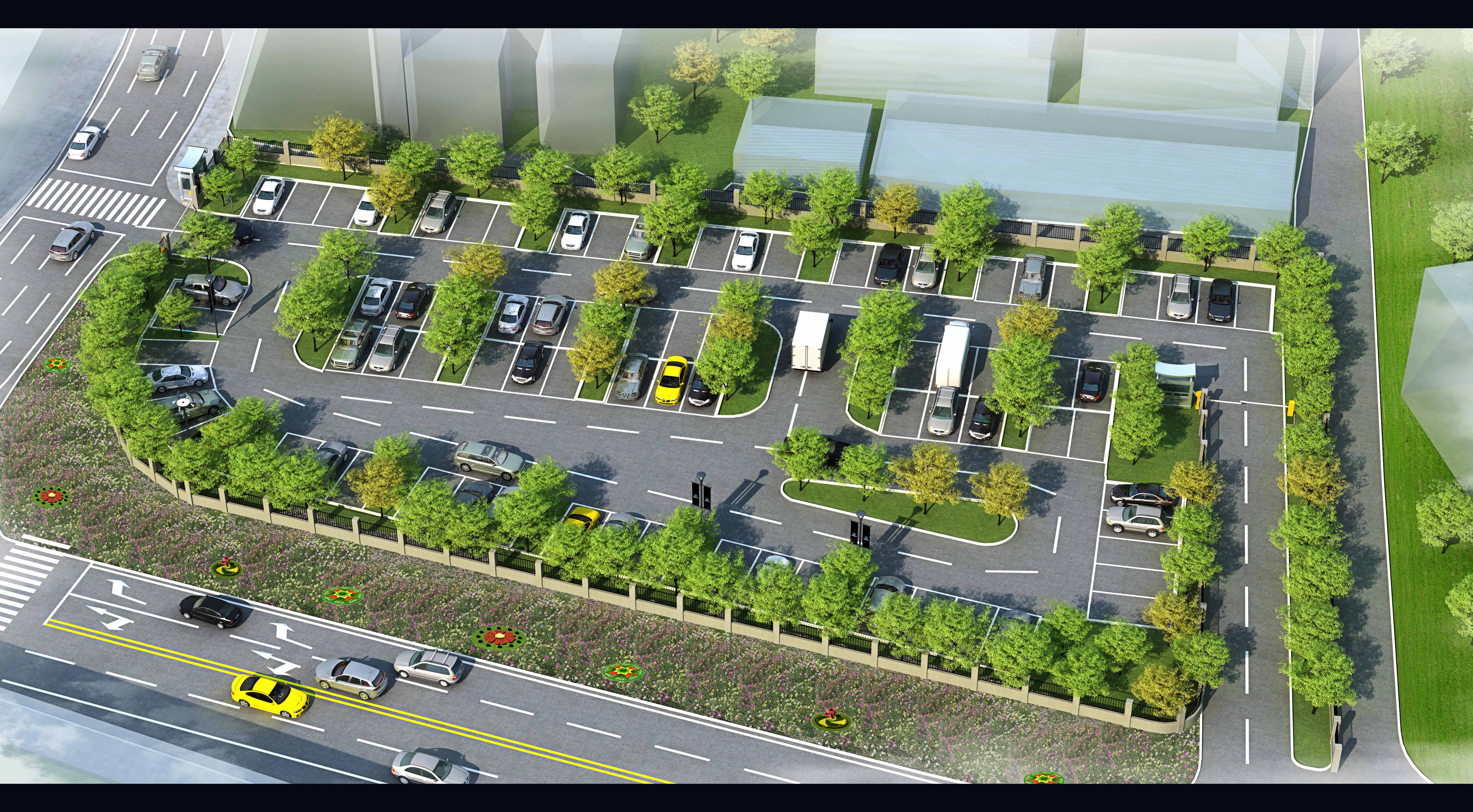 【筑美至上】道路规划,停车场