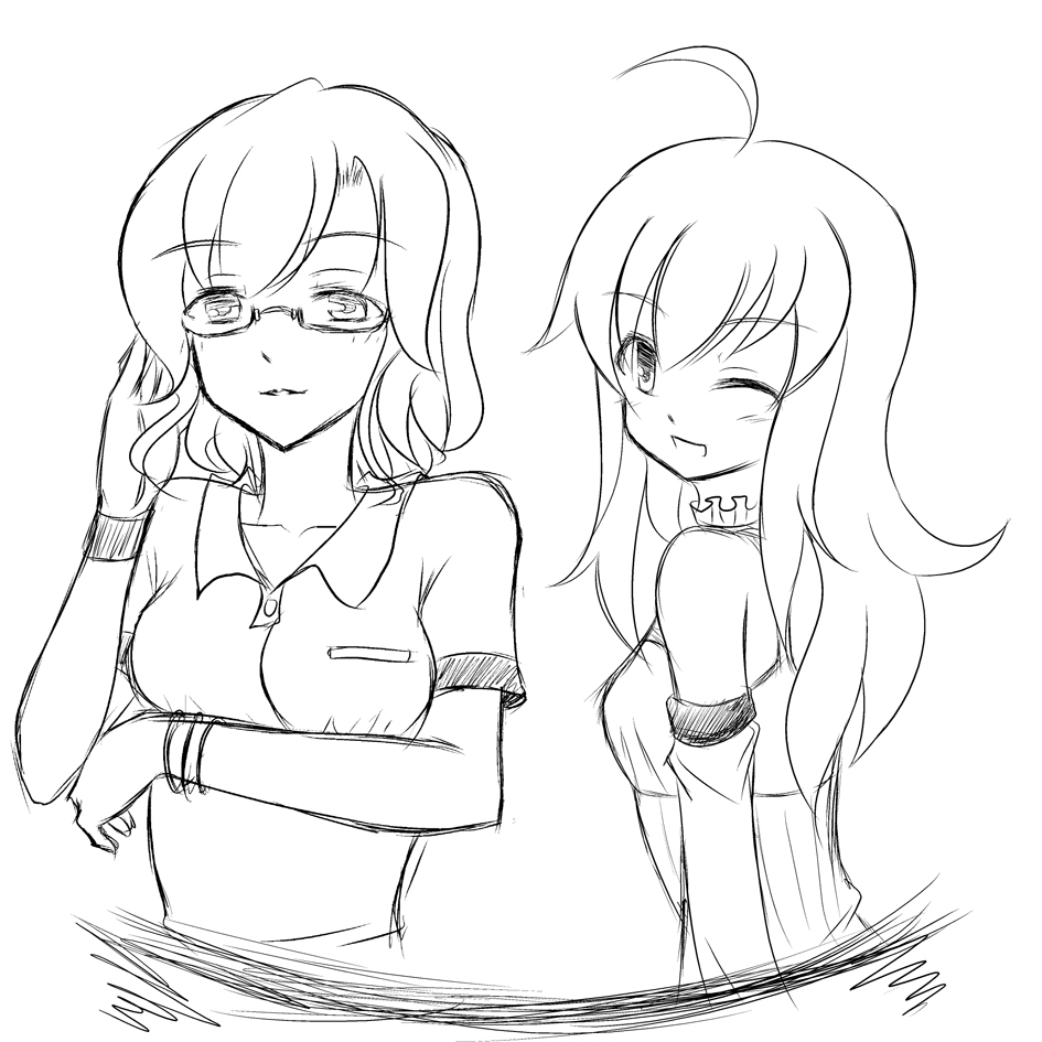 两个<em>女生</em>图象的简笔画-<em>漫画</em>设计-猪八戒网