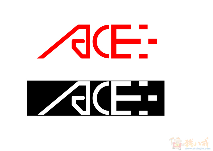 创意设计ace,3个字母与图形的完美结合-logo设计-猪