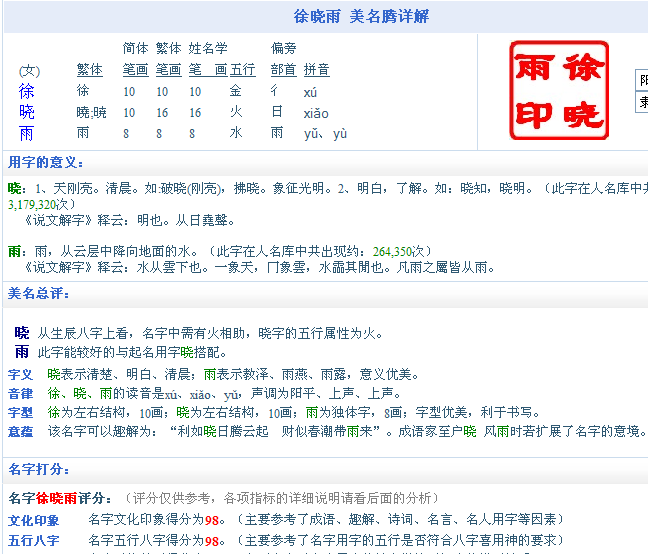 <em>徐姓女宝宝起</em>名-宝宝起名-猪八戒网