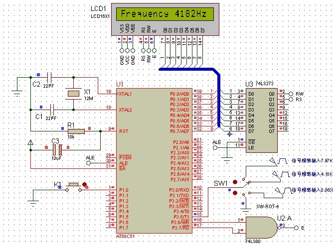 用proteus设计数字频率计,实现仿真 电子白菜 投标-猪八戒网