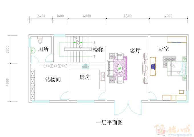 农村房屋建筑平面图设计-自建房装修-猪八戒网