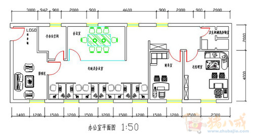 求简洁办公室设计图