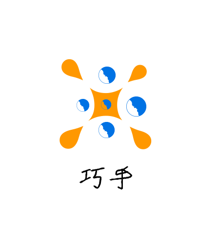 压缩袋品牌[巧手 logo标志设计