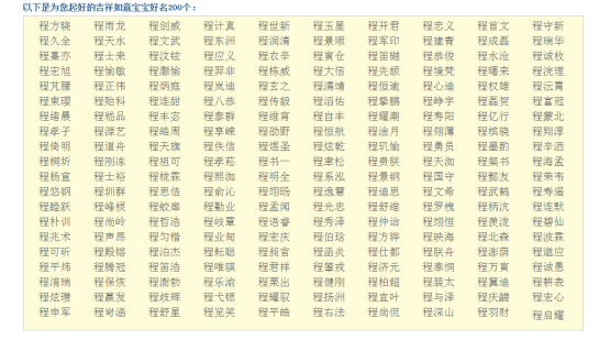 一定给孩子起个好名字
