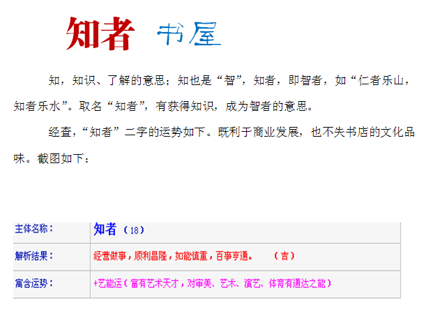 书店名称征集,急!