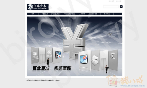 金融投资栏目网站首页行业页v栏目-整站网页设vi标识设计流程图片