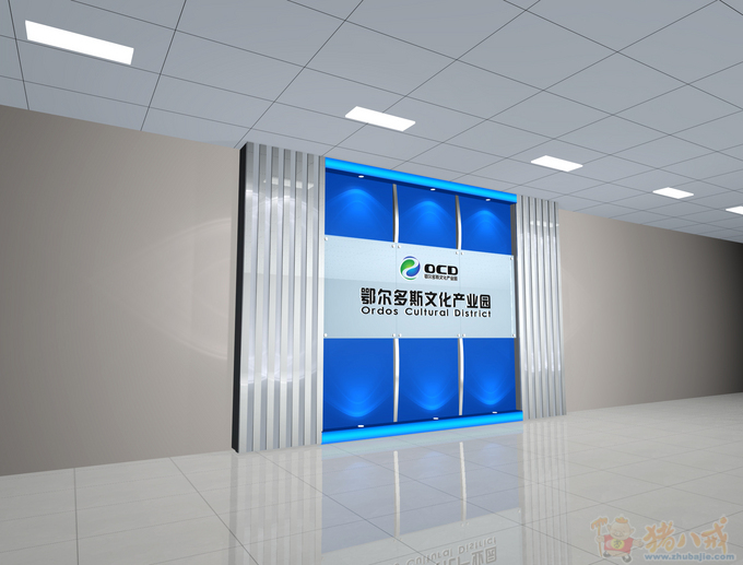 鄂尔多斯文化产业园形象墙设计-办公商铺装修