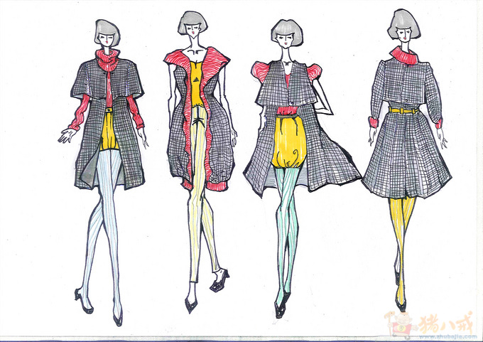 O.2:IAIZO连衣裙、风衣,款式手稿的征集-<em>服饰</em>设