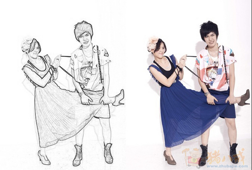 <em>根据照片画漫画</em>-猪八戒网