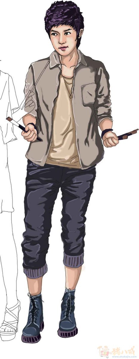 <em>根据照片画漫画</em>-其它照片处理-猪八戒网