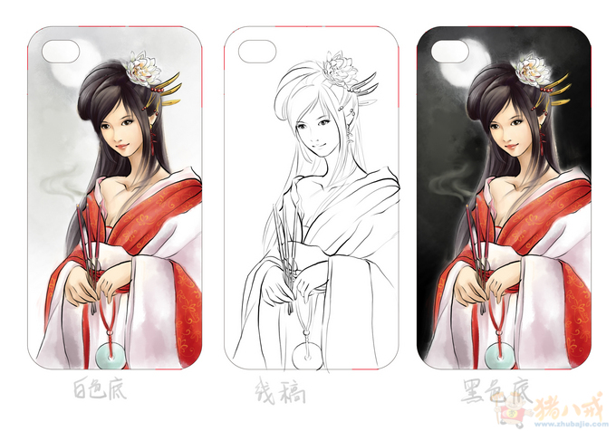 苹果iPhone4S外壳设计,<em>古典</em>性感<em>四大美女</em>_水