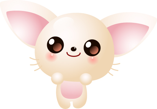  新浪微博 超级萌物--白色小狐狸 做了 q版 