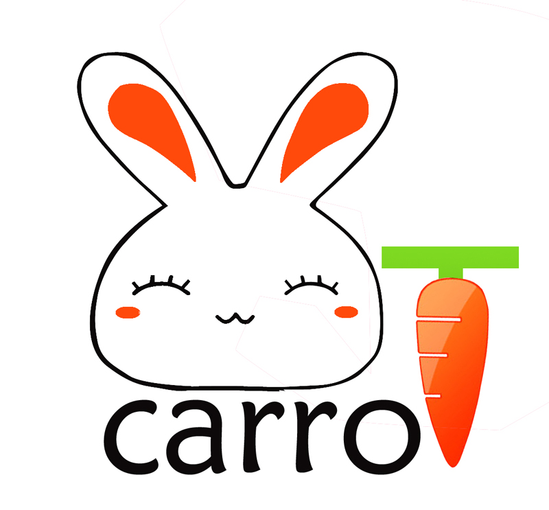 卡通兔子头logo设计