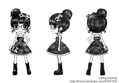 <em>可爱女装品牌</em>卡通形象(漫画)+LOGO设计-LOG