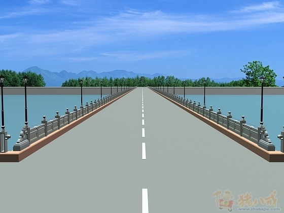 桥梁栏杆效果图设计