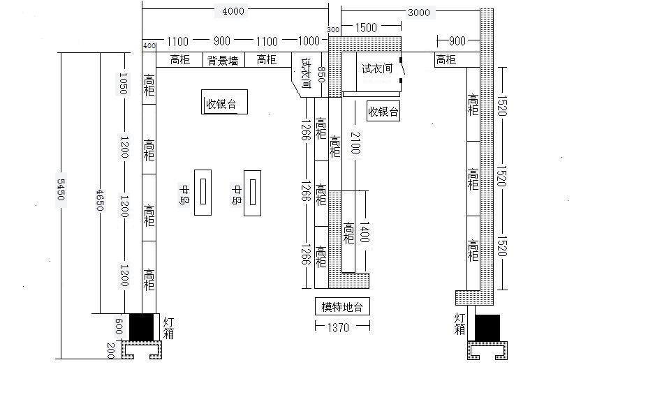 (仅一天)39.3平毛衫店装修施工图