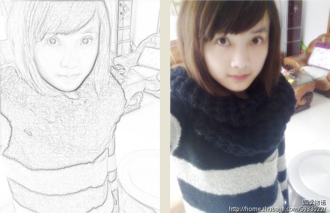 <em>照片美化</em>:求一幅<em>人物</em>素描-照片变卡通-猪八戒网