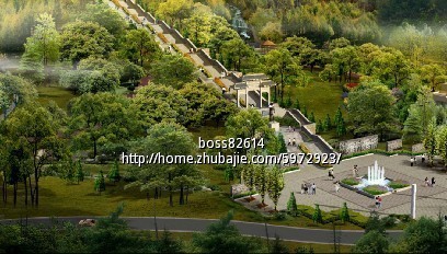 景观设计:20亩农庄设计图 鸟瞰图