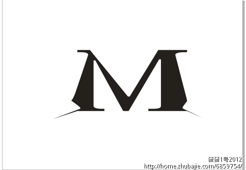 将<em>M字母</em>做的形似蝙蝠-字体、LOGO设计 - 字体