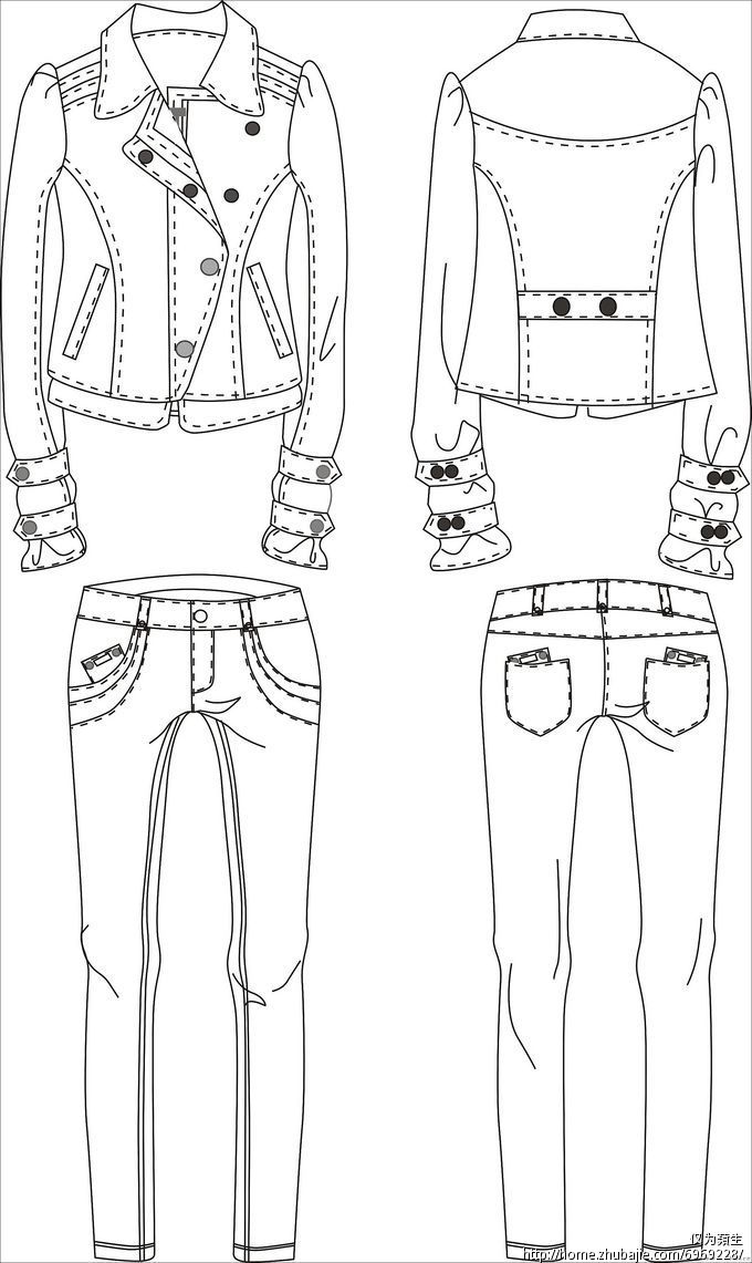 设计手绘款式图_服装设计款式效果图_针织服装设计