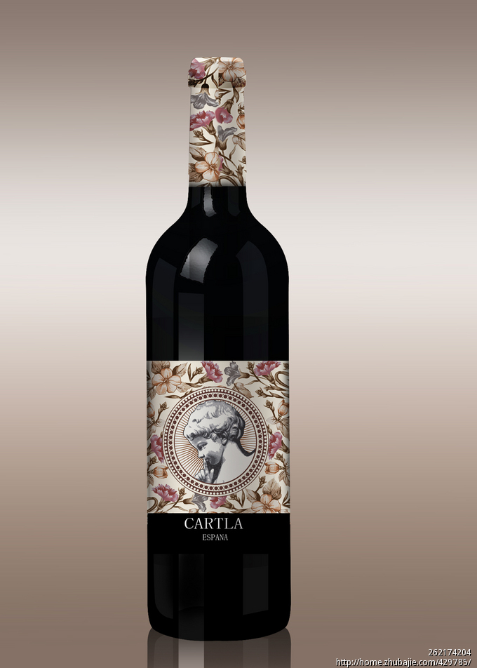 标题:西班牙葡萄酒酒标设计