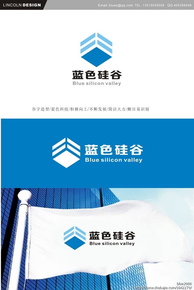 征集青岛蓝色硅谷核心区管理委员会logo设计 林肯设计 投标-猪八戒网