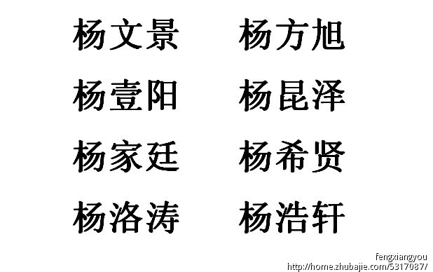 <em>杨姓</em>男<em>宝宝取名</em>