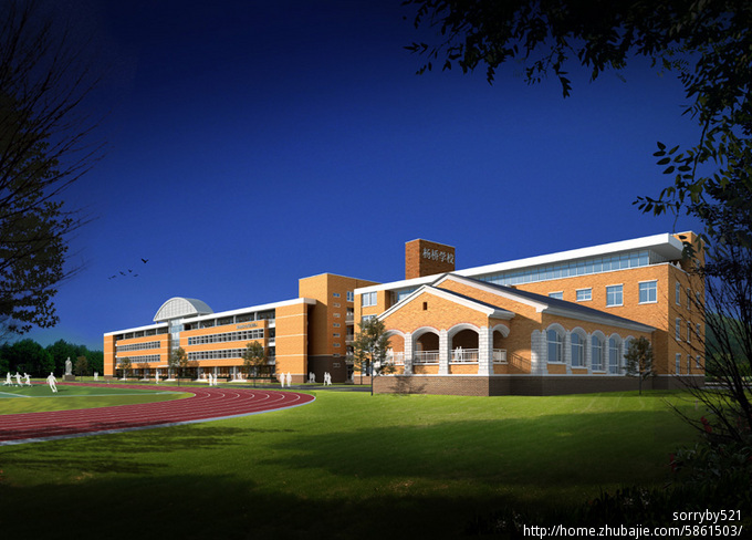 小学校园<em>硬化</em>绿化设计<em>效果图</em>-景观设计-猪八戒