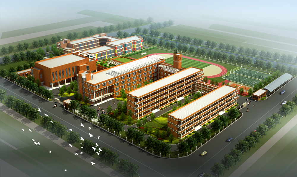 小学校园<em>硬化</em>绿化设计<em>效果图</em>