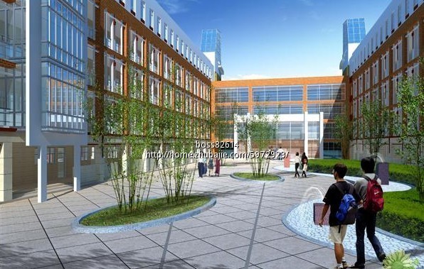小学校园<em>硬化</em>绿化设计<em>效果图</em>-景观设计-猪八戒