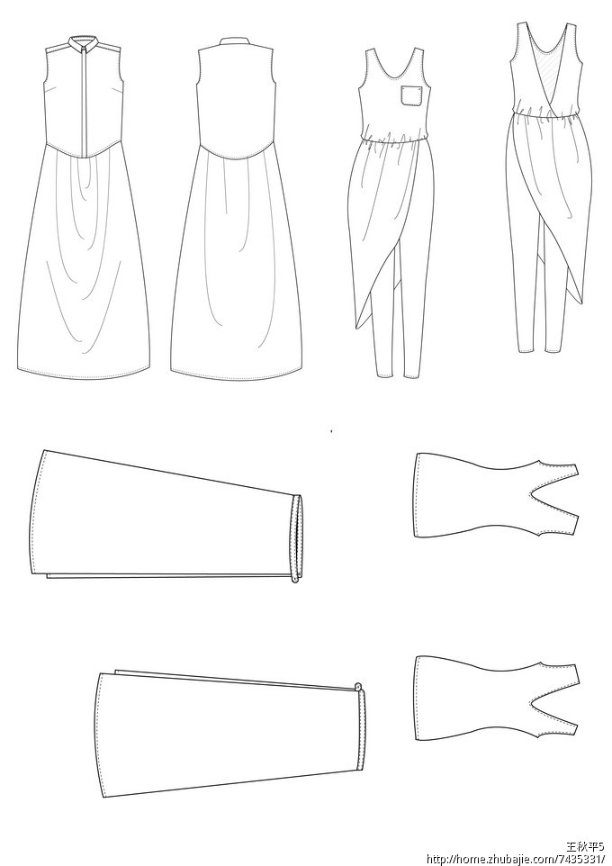 <em>品牌服装</em>设计稿件,<em>毛衣</em>平面款式图设计