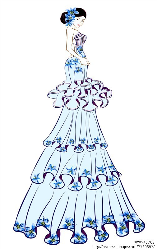 <em>裙子</em>手绘<em>款式图</em>