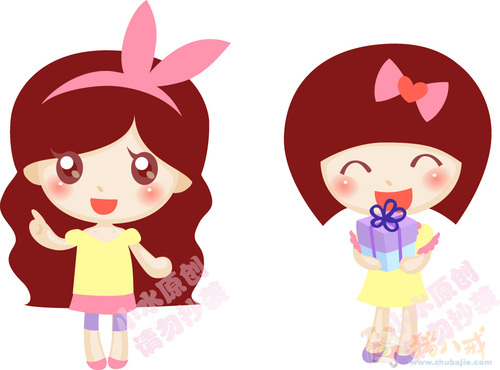 故长短发<em>小女孩</em>各设计了三种色调以及发型