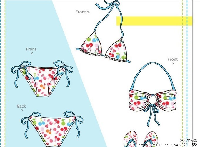 套装<em>胸罩内裤</em>设计图征集_韩林工作室_417753