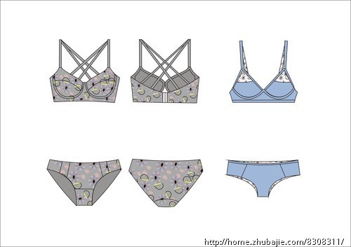套装<em>胸罩内裤</em>设计图征集-服饰设计-猪八戒网