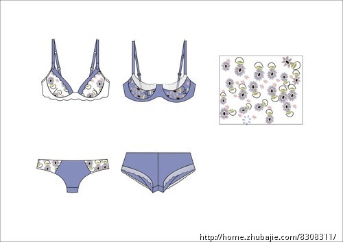 套装<em>胸罩内裤</em>设计图征集-服饰设计-猪八戒网
