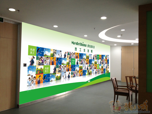 <em>照片墙</em>设计:墙面827cm*280cm,员工<em>生活</em>照120