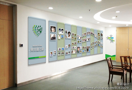 <em>照片墙</em>设计:墙面827cm*280cm,员工生活照120