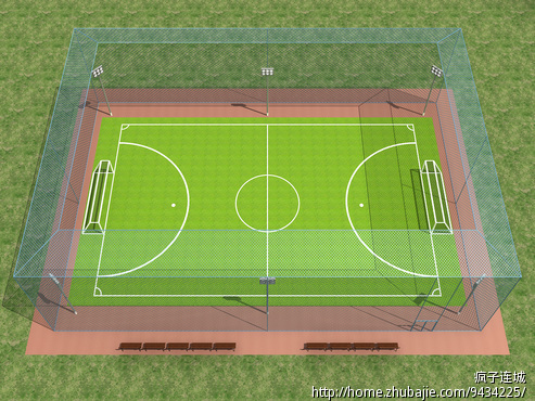 五人制足球场3D效果图设计 - 其他建筑设计 - 建