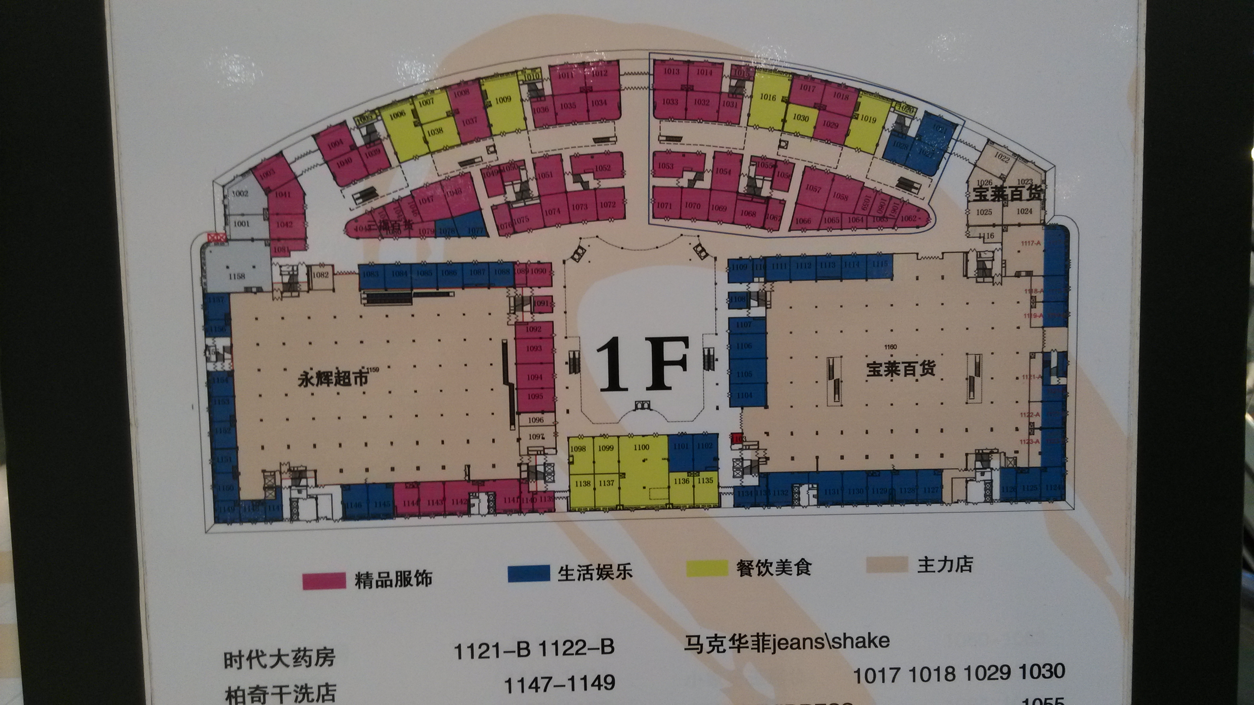 一个小市场平面分布图 比较简单