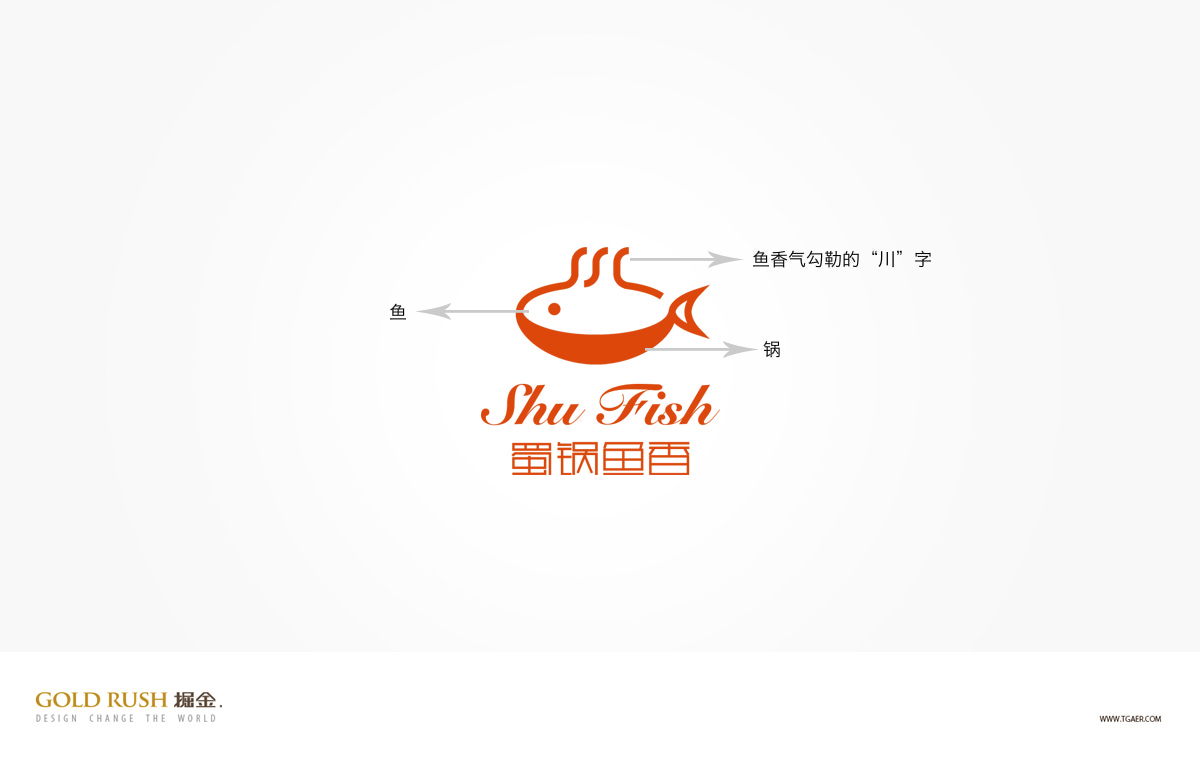 为餐饮店蜀锅鱼香logo及部分vi设计